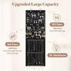 image:imageLifewit Hanging Jewelry Organizer Storage Roll Felt Stud Earring Display Holder with Sticky Hooks 672 Earrings Holes 3 Metal Hooks for 36 Necklaces Jewelry Hanger on Door or Wall 1 Pack Black