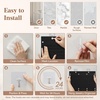 image:imageLifewit Hanging Jewelry Organizer Storage Roll Felt Stud Earring Display Holder with Sticky Hooks 672 Earrings Holes 3 Metal Hooks for 36 Necklaces Jewelry Hanger on Door or Wall 1 Pack Black