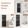 image:imageLifewit Hanging Jewelry Organizer Storage Roll Felt Stud Earring Display Holder with Sticky Hooks 672 Earrings Holes 3 Metal Hooks for 36 Necklaces Jewelry Hanger on Door or Wall 1 Pack Black