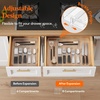 image:imageLifewit Silverware Organizer for Kitchen Drawer Expandable Utensil Tray for Spoons Forks Knives Adjustable Flatware Cutlery Holder Storage Clear