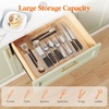 image:imageLifewit Silverware Organizer for Kitchen Drawer Expandable Utensil Tray for Spoons Forks Knives Adjustable Flatware Cutlery Holder Storage Clear