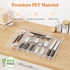 image:imageLifewit Silverware Organizer for Kitchen Drawer Expandable Utensil Tray for Spoons Forks Knives Adjustable Flatware Cutlery Holder Storage Clear