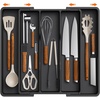 image:imageLifewit Utensil Organizer for Kitchen Drawers Expandable Utensil TrayBlack