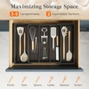image:imageLifewit Utensil Organizer for Kitchen Drawers Expandable Utensil TrayBlack