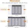 image:imageLifewit Utensil Organizer for Kitchen Drawers Expandable Utensil TrayGray