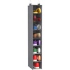 image:imageLifewit 8 Tier Shoe Hanging Organizer for Closet Folding Fabric Shoes Storage with Two Sturdy Hangers Hanging Shoe Organizers for Shelves Wardrode Dorm 118 L X 59 W X 413 H Gray