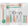 image:imageLifewit Silverware Organizer for Kitchen Drawer Expandable Utensil Tray for Spoons Forks Knives Adjustable Flatware Cutlery Holder Storage Clear