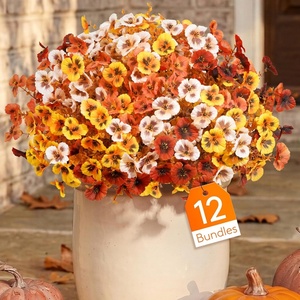 image:imageLifewit Fall Artificial Flowers for Outdoor Faux Flowers for Garden DecorOrange Brown
