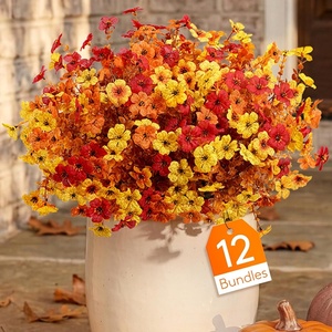 image:imageLifewit Fall Artificial Flowers for Outdoor Faux Flowers for Garden DecorSunset Orange